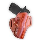 Leather OWB Pancake Holster with Open Top Custom Fit, Glock 41 Right Hand #1105#