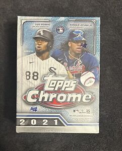 New Listing2021 Topps Chrome Baseball Blaster Box - 8 packs - Factory Sealed