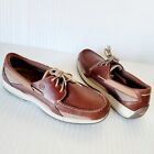 Dunham Captain Boat Men's Size 13-D Casual Boat Leather Shoes Brown MCN410BR