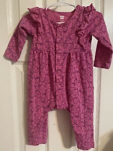 Tea Collection Strawberry Romper  - Size 6/9 Months