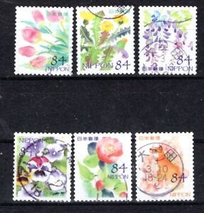 Japan 2021 ¥84 Spring Greetings, (Sc# 4476a - f), used
