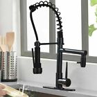 Bronze Kitchen Faucet with Pull Down Sprayer Single Handle Mixer Tap w/ Cover