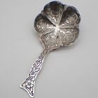 Floral Tea Caddy Spoon Knowles Sterling Silver