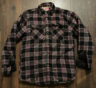 WRANGLER Sherpa Lined Black Red Flannel Shirt Jacket Plaid Men's Size S Small