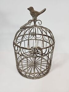 Metal Bird Cage Vintage Decor Shabby Country Cottage Chic Birdcage