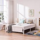 Queen Size Platform Bed Frame Mattress Foundation w/ Wood Slats Bedroom White