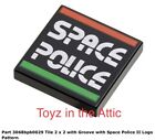 Lego 1x 3068bpb0029 Black Tile 2 x 2 with Groove with 6897 Space Police II