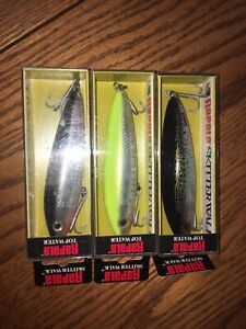 RAPALA SKITTER WALK 11's--3 DIFFERENT COLORED FISHING LURES