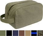 Tactical Travel Toiletry Bag Zipper Canvas Case Compact Organizer Portable Dopp