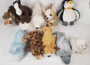 Ganz Webkinz Lot of 10 Plush Stuffed Animals Toys Horse Tiger Dolphin + No Codes