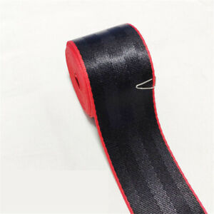 3.6M Car Black/Red Seat Belt Polyester Webbing Retractable Auto Safety Strap Lap (For: Seat)