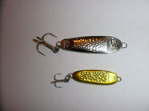 Lot Of 2, Vintage Cotton Cordell Micky Jigging Spoon Lures, New Old Stock