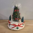 Musical Christmas Tree Dome w/ Lights & Falling Snow Plays 18 Carols - Tested