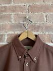 Vintage Luciano Barbera Men’s Shirt, 100% Wool, Sz 15.5/39 Small Brown