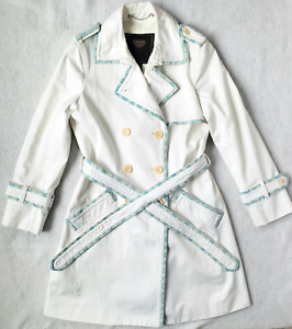 COACH 1941 WHITE BELTED TRENCH COAT WOMEN'S SZ 6