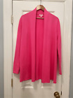 Lilly Pulitzer 100% Cashmere Cardigan Wrap Size M Coral Pink
