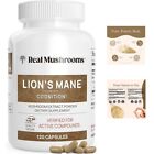 Real Mushrooms Lion’s Mane Organic Lions Mane Mushroom 1000mg Cognitive 120 Caps