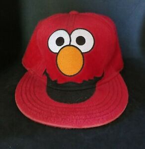 Vintage Sesame Street Elmo Face Red Baseball Cap Adult Fitted sz 7 1/2