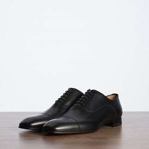 CHRISTIAN LOUBOUTIN 945$ Greggo Oxford Shoes - Black Calf Leather - Auth NIB