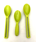3 Zak Designs Serving Spoons, Lime Green, Melamine 2 Spoons, 1 Scoop