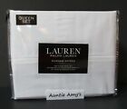 Ralph Lauren QUEEN Sheets Pure White 4Pc Sheet Set Dunham Sateen XDP Up To 18