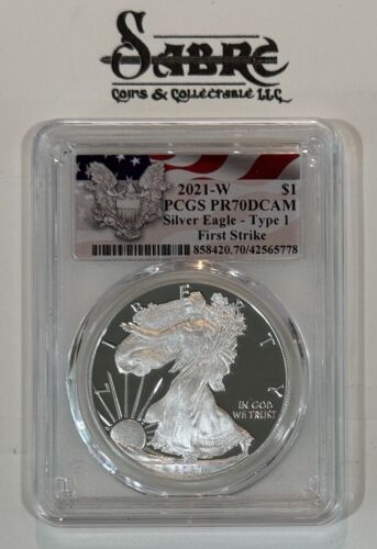 New Listing2021 W American Silver Eagle Proof Type 1 🔥🔥- PCGS PR70 DCAM First Strike