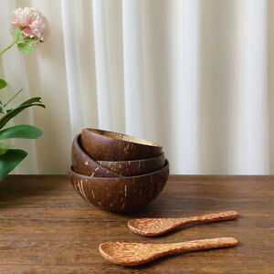 New ListingNatural coconut bowl set handmade coconut shell tableware Decorative