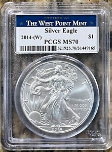 New Listing2014 W American Silver Eagle Certified by PCGS as MS 70