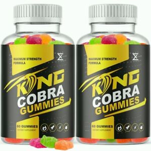 (2 Pack) OFFICIAL King Cobra Gummies for Men, KingCobra Male Gummies Formula