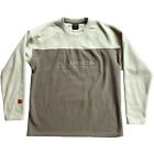 Vintage Nautica Competition Mens Sz Large Fleece Pullover Sweater Gray Beige