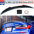 HIGHKICK TRUNK SPOILER FOR 19-24 BMW G20 330i M340i M3 G80 M4 STYLE CARBON LOOK