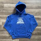 Vintage Jerzees By Russell Sanborn Wolverine Blue Pullover Hoodie Size M 38-40