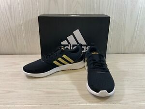 Adidas QT Racer 2.0 H05800 Running Sneaker, Women's Size 9 M, Black/Gold NEW