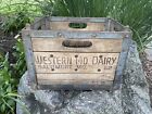 Vintage Antique Western MD Dairy Baltimore MD Milk Bottle Wood Box Crate 1952