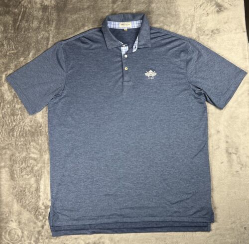 Peter Millar Polo Men's XL Golf Shirt Oakmont Country Club Summer Comfort Blue
