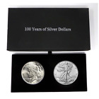 1924 - Peace and 2024 Silver Eagle - 100 Year Silver Dollar Set in Deluxe Holder