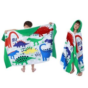 Kids Hooded Beach Bath Towel, Baby Surf Poncho Toddlers Soft Real Cotton Wrap...