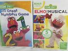 2 Sesame Street DVDs   Elmo The Musical    &   The Great Numbers Game SEALED NEW