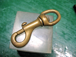 VINTAGE LUDELL  BRASS SNAP HOOK CLIP 3 1/4''  ORIGNAL  ITALY