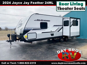 24 Jayco Jay Feather 24RL Travel Trailer Towable RV Camper Slide Theater Seats