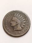 1877 Indian Head Cent Penny / Key Date Coin / Full Date
