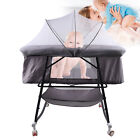 New ListingBedside Newborn Baby Bassinet Crib Rocking Swing Bed w/ Mosquito Net