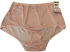 2 Pack LORRAINE Nylon Full Cut Lace Trim Brief Panties Petal Pink Plus Size 12