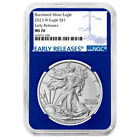 2023-W Burnished $1 American Silver Eagle NGC MS70 ER Blue Label Blue Core