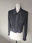 Vintage Mexx Women black Laced Shirt top blouse Shirt size S 8 10 Workwear Smart