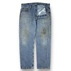 Vintage Levis 501 Jeans Denim Button Fly USA Made Size 34x30 Faded Distressed