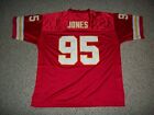 CHRIS JONES Unsigned Custom Kansas City Red Sewn New Football Jersey Sizes S-3XL