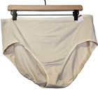 NEW Cacique 18/20 High-Leg Brief Underware Panty Beige Nude Cotton Blend