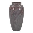 New ListingWeller Marbleized 1914 Vintage Art Pottery Purple Swirl Glaze Ceramic Vase