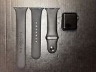 Apple watch series 3 38mm GPS Only Space Gray Aluminum Case Black Sports Band